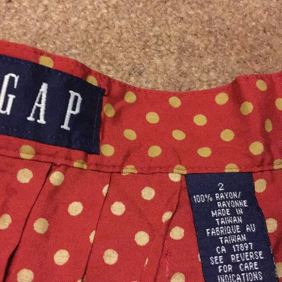 Vintage Gap Red Polka Dot Skirt Size 2 - Picture 2 of 5